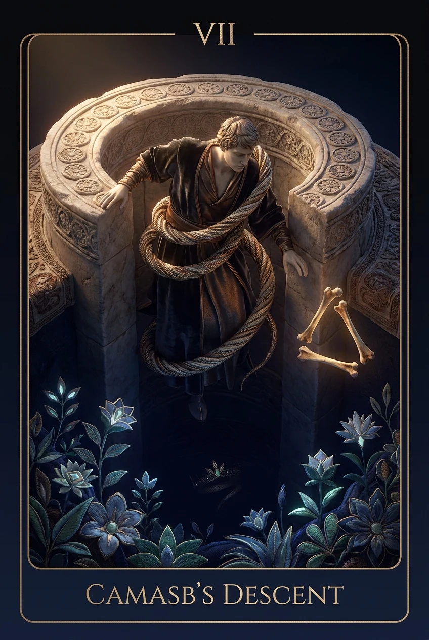 Camasb's Descent, The one who descends and returns with wisdom