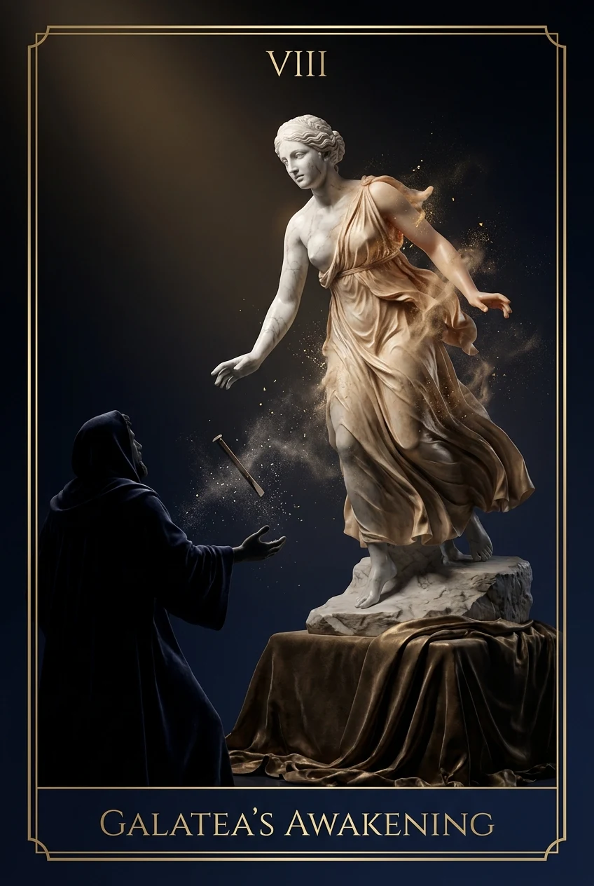 Galatea's Awakening, Devoted labor coming to life