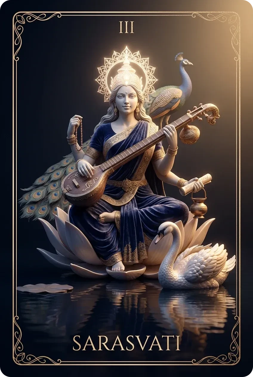 Sarasvati, Akan zekâ, ifade edilen bilgi