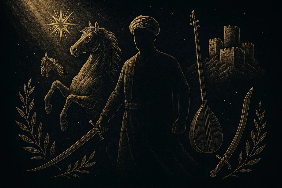 Köroğlu, Adalet, halk, başkaldırı, alchemical engraving silüet