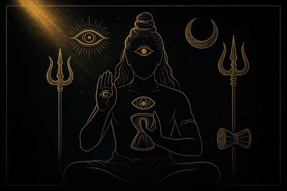 Şiva, Yıkım, dönüşüm, meditasyon, alchemical engraving silüet