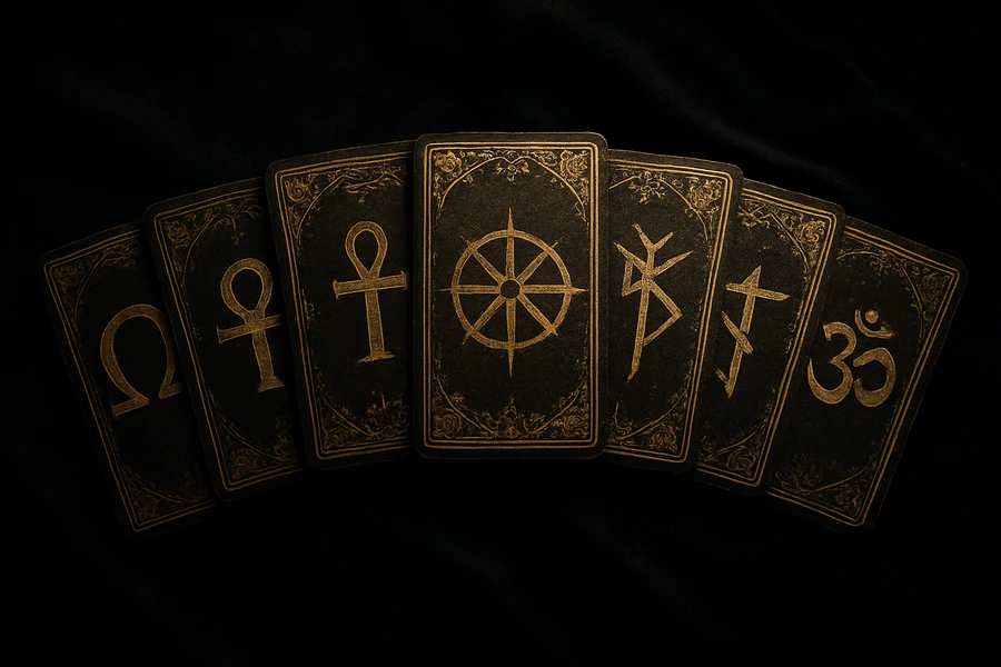 78 mitik kart, ouroboros yılan motifli arkalar, House of Zij'e özel mitik deste